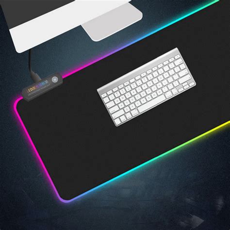 VONETS Large Big XL Size RGB LED Lighting Gaming Mouse Pad Gamer Mousepad Mice Mat Micepads ...