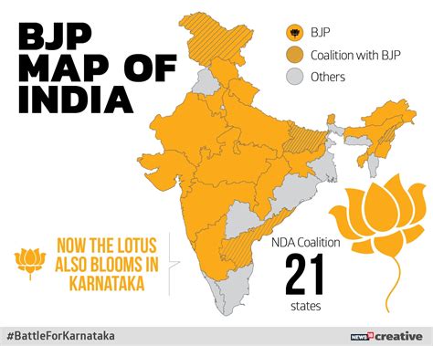 India Map With Bjp Ruled States - United States Map