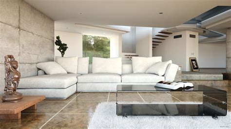 modern realistic interior living room 3d model