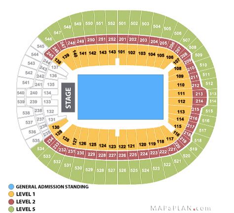 Wembley Stadium seating plan - Music concerts chart - MapaPlan.com