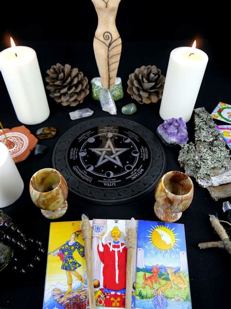 Wiccan altar tool. Altar pentacle and goddess statue. #wicca #wiccan #witchcraft #witch # ...