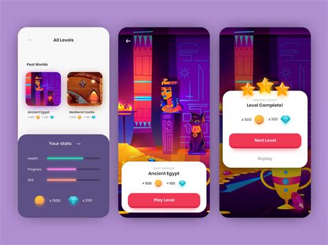 Mobile Game UI by Apptaste on Dribbble