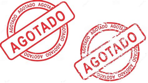 Agotado Spanish Stamp Sticker in Vector Format Stock Vector ...