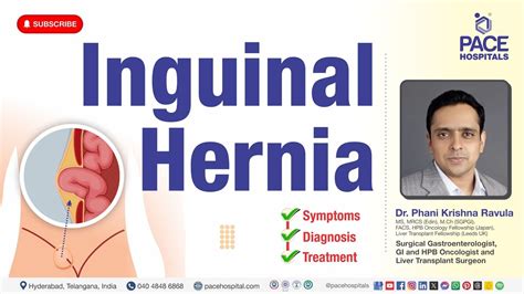 Inguinal Hernia (Groin Hernia) - Causes, Symptoms and Treatment | Dr Phani Krishna Ravula - YouTube