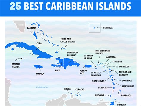 This Map Shows Our Ranking Of The Best Caribbean Islands | Caribbean islands, Caribbean, Island