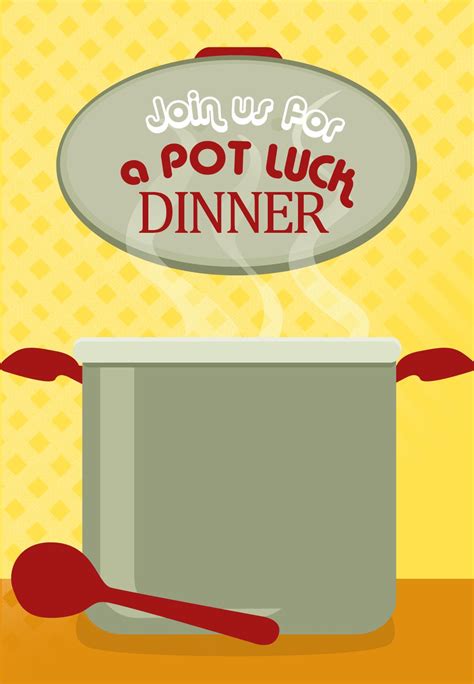 Free Printable Pot Luck Dinner Invitation | Potluck invitation, Dinner ...