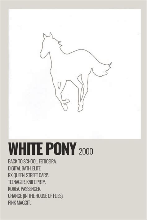 deftones white pony poster in 2022 | Music poster design, Music poster ideas, Music poster