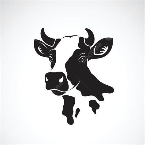 Cow Head Logo Vector Hd PNG Images, Vector Of Cow Head Design On White Background, Simple ...