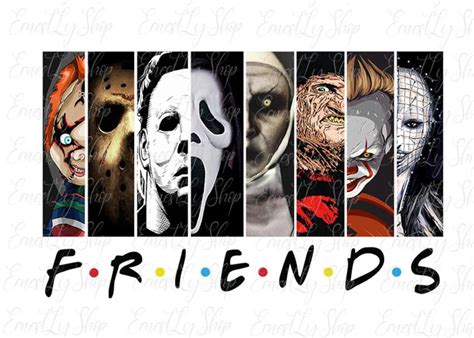 Horror Characters PNG Scary Friends PNG Friends PNG | Etsy