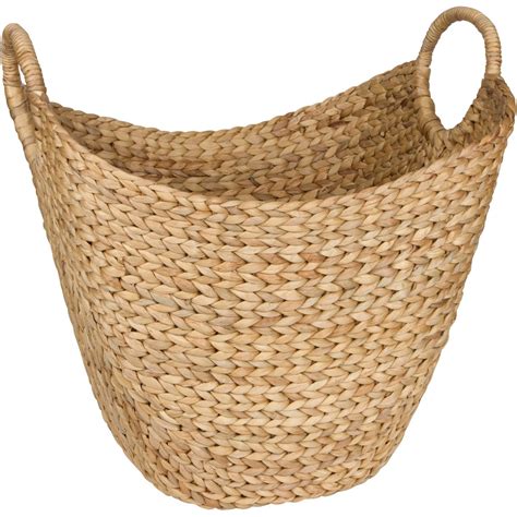 Large Capacity Hand Woven Seagrass Wicker Pattern Laundry Basket,Braided Handles | eBay