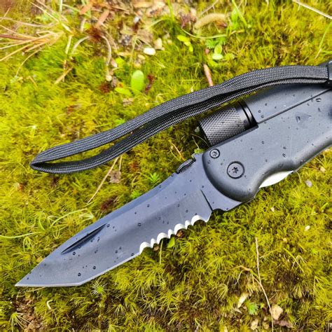 Multi knife with torch and flint | Mustard Outdoors NZ