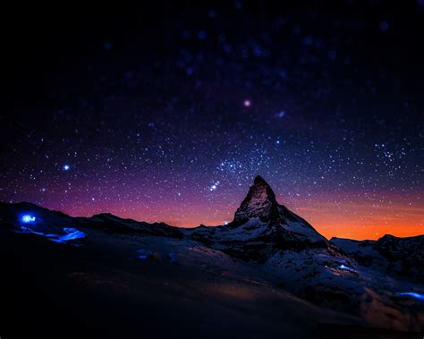 Matterhorn Night Sky Wallpaper (Darkest version) by iRondo on DeviantArt