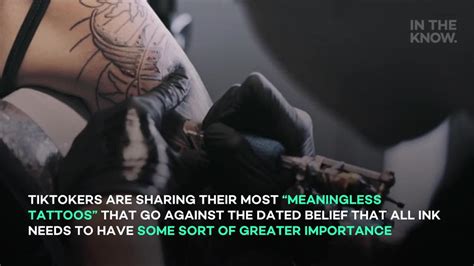 TikTokers are revealing their ‘most meaningless’ tattoos [Video]