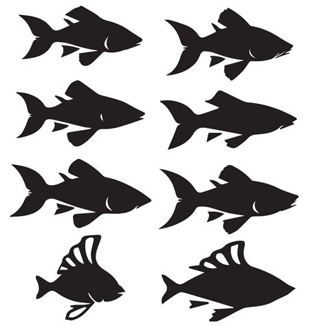 a set of fish vector silhouette illustration 25751304 Vector Art at Vecteezy