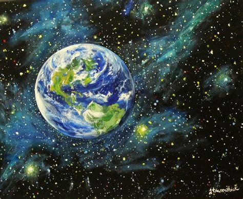 Earth planet planet art Universe artwork by ThisArtToBeYours, $150.00 | Kosmische kunst, Acryl ...