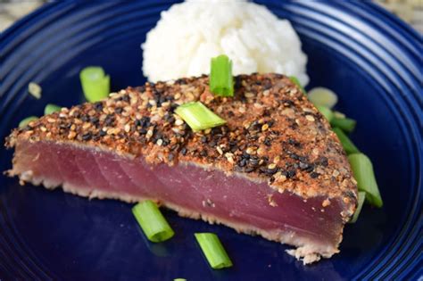 Spicy Rubbed Ahi Tuna Steak - Chef Times Two