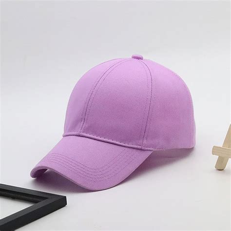 Buy Purple Customized Baseball Cotton Plain Adjustable Unisex Cap Online | yourPrint