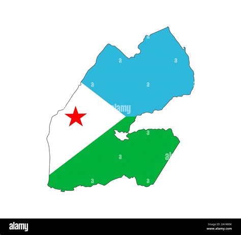 djibouti flag map Stock Photo - Alamy