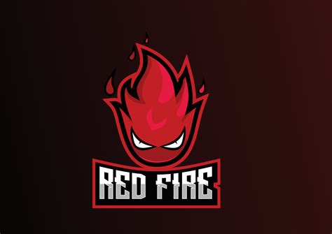 red fire logo design gaming mascot 24306123 Vector Art at Vecteezy