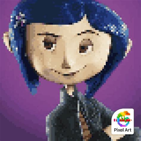 Pixel Art - Coraline | Pixel art, Pixel art grid, Pixel art tutorial