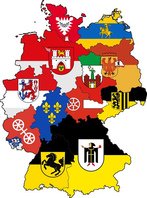 Flags of German state capitals [OC] [3000x4059] : r/MapPorn