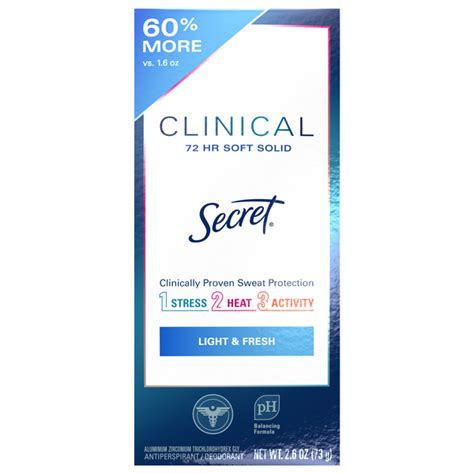 Save on Secret Clinical Strength Antiperspirant Deodorant Light & Fresh Scent Order Online ...