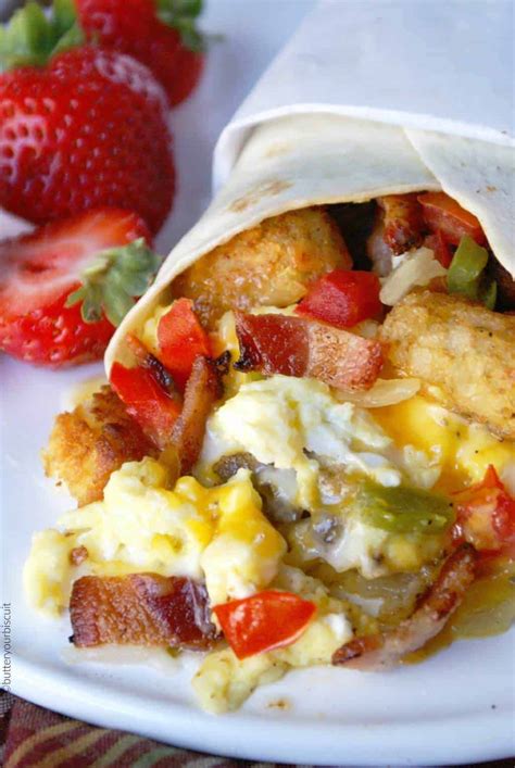 Loaded Breakfast Burrito Recipe -Butter Your Biscuit