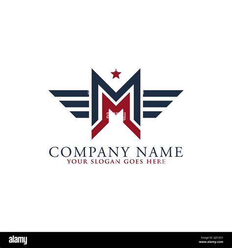 Letter Mm logo vector, monogram style with american shape vector image Stock Vector Image & Art ...