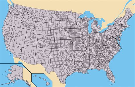 File:Map of USA with county outlines.png - Wikimedia Commons