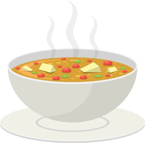 Hot vegetable soup clipart design illustration 9391563 PNG