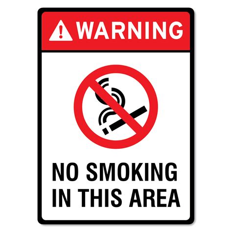 Printable No Smoking Signage