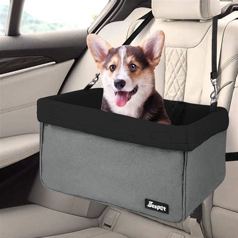 JESPET Dog Booster Seats for Cars, Portable Dog Car Seat Travel Carrier ...