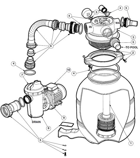 Hayward De Filter Parts List Diagram