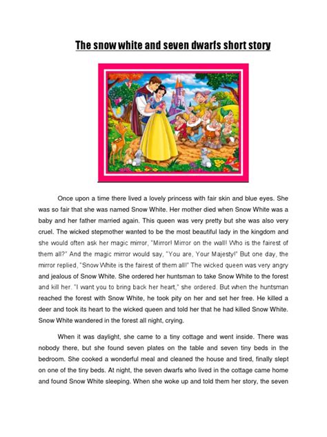 The Snow White and Seven Dwarfs Short Story | Snow White | Grimms ...