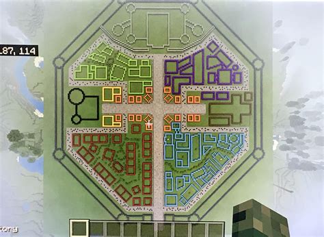 Minecraft Medieval Town Layout