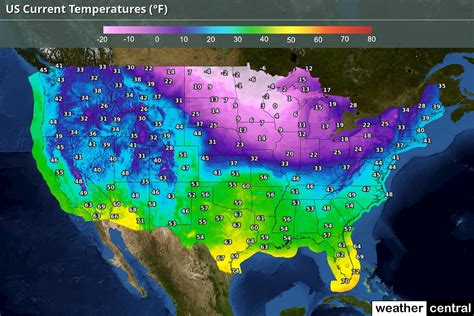 Us Weather Map Temperature Highs