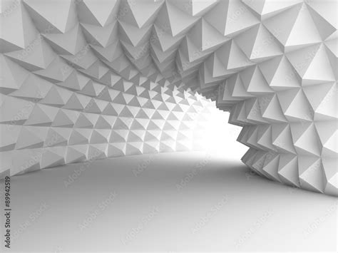 Abstract Architecture Tunnel With Light Background Stock Illustration ...