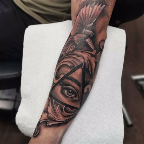 All seeing eye tattoo | Tattoos, Sleeve tattoos, Eye tattoo