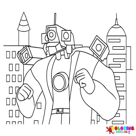 Titan Cameraman Coloring Pages