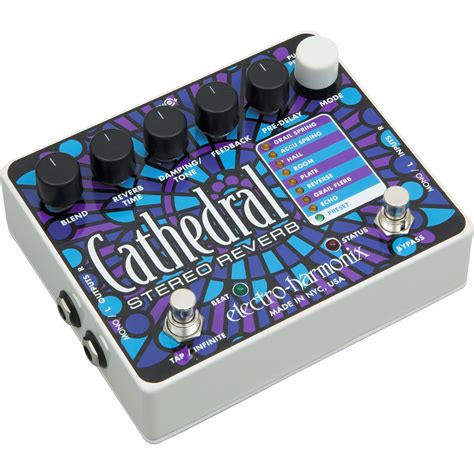 Electro-Harmonix Cathedral Stereo Reverb Guitar Effects Pedal ...