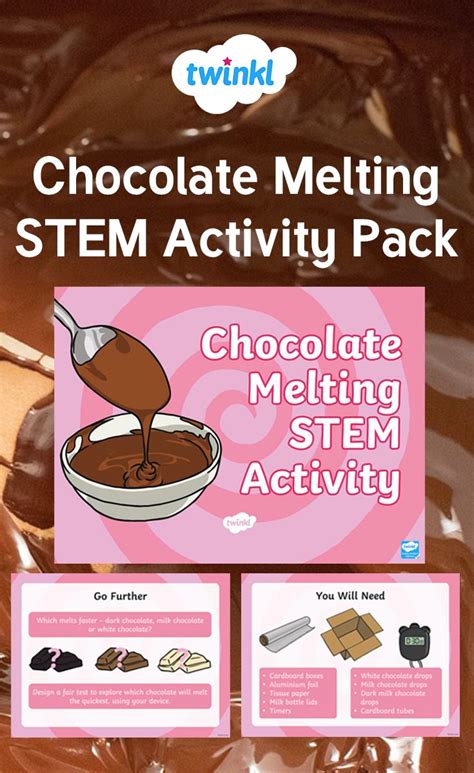 Chocolate Melting STEM Activity Pack | Stem activities, Chocolate activities, The chocolate touch