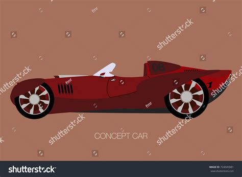 Race Concept Car Vector Side View Stock Vector (Royalty Free) 724045081 ...