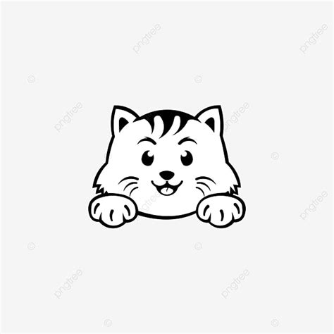 Kucing Gambar Kartun Hewan Lucu Hitam Putih