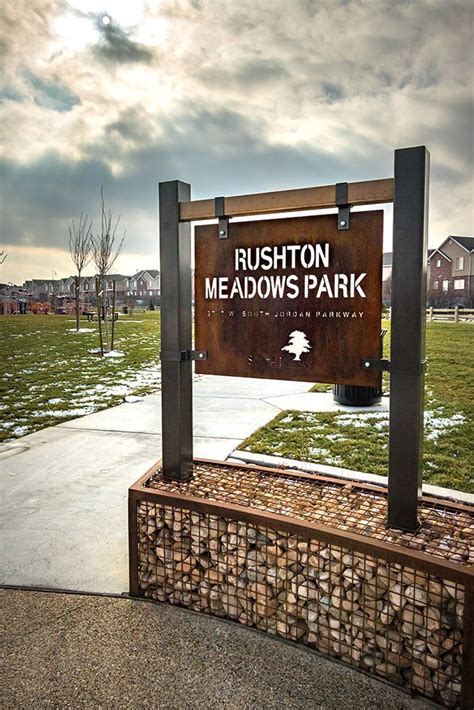 Entrance Exterior playground | Business signs outdoor, Farm signs entrance, Metal signage