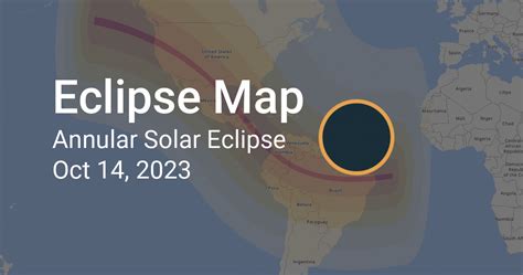 Eclipse Path of Annular Solar Eclipse on October 14, 2023