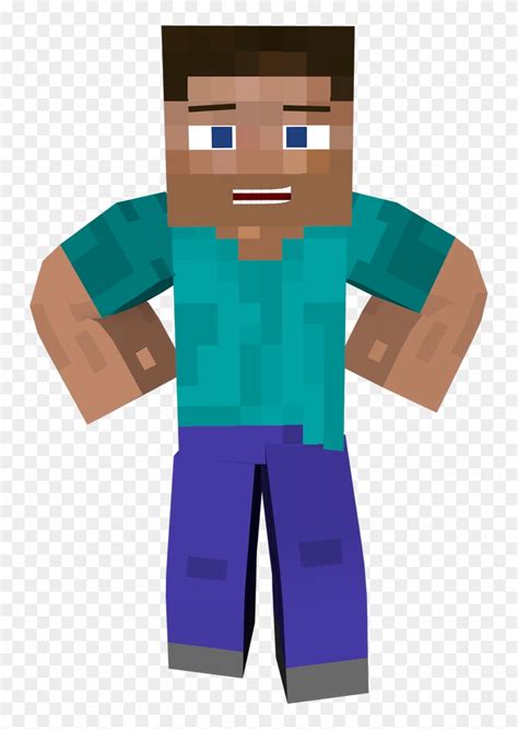 Minecraft Steve Skin Render Clipart (#466441) - PikPng