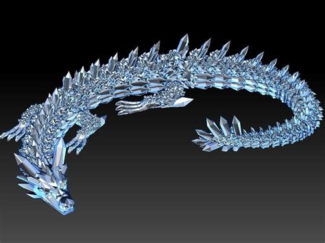 ARTICULATED CRYSTAL DRAGON - FLEXI CRYSTAL DRAGON 3D PRINT 3D model 3D printable | CGTrader