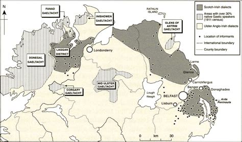 Ulster Scots Surname Map - Hollow Knight Deepnest Map