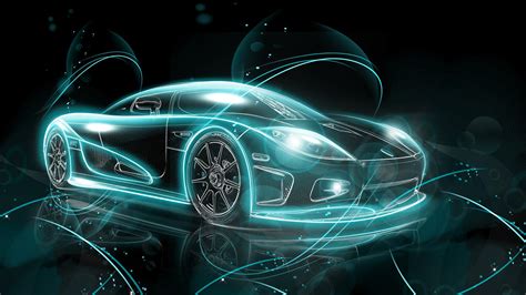 HD Wallpaper Engine Neon Car | wallpaper cermin