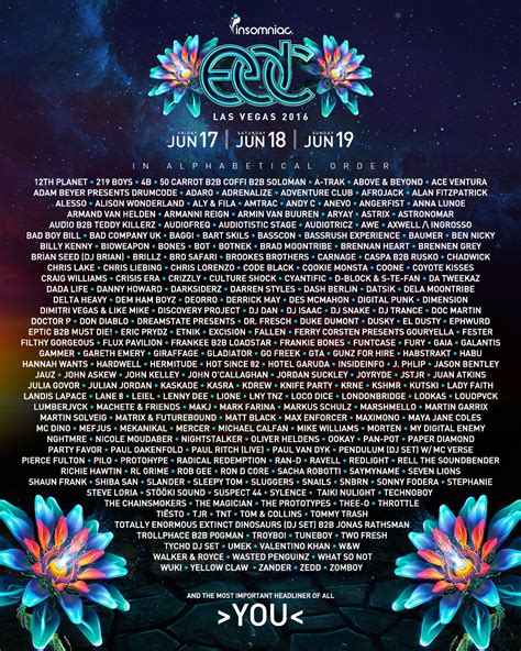 Insomniac releases EDC Las Vegas 2016 Lineup | The Department of Dance